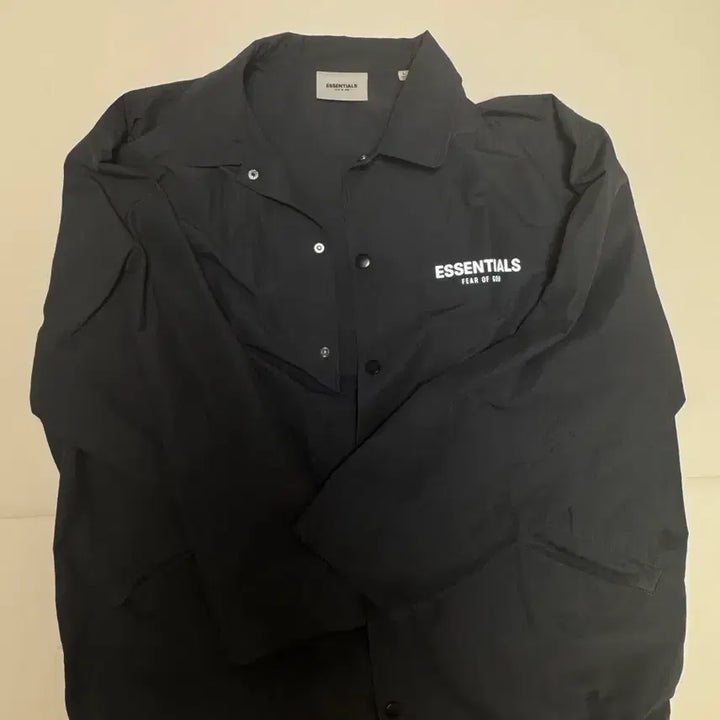[BUNJANG] Fear of God Essentials Black Coach Jacket / 피어오브갓 에센셜 블랙 코치 자켓