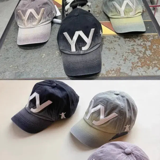 [BUNJANG] Openyyy Gradient Black Ball Cap / 오픈와이와이 그라디언트 그라데이션 블랙 볼캡 모자