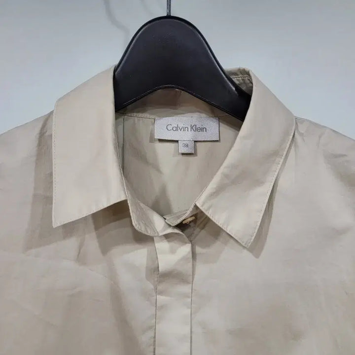 [BUNJANG] Calvin Klein Beige Shirt Jacket / 캘빈클라인 베이지 셔츠형 자켓