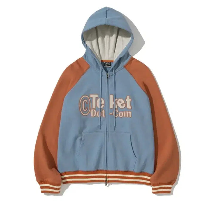 [BUNJANG] Teket Tilted Zip-Up Hoodie Orange / Teket Tilted Zip-Up Hoodie Orange