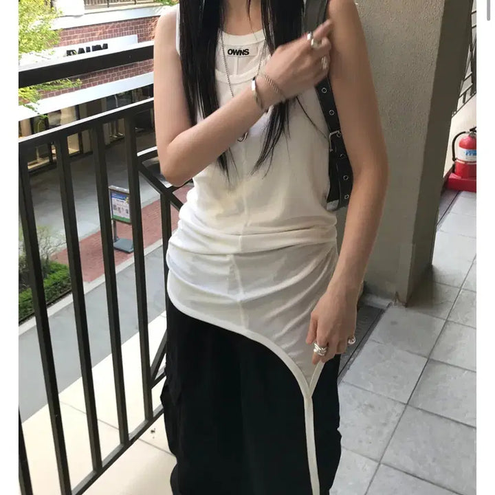 [BUNJANG] TheNiro Layered Strap Sleeveless Dress / 더니로 레이어드 스트랩 나시 원피스