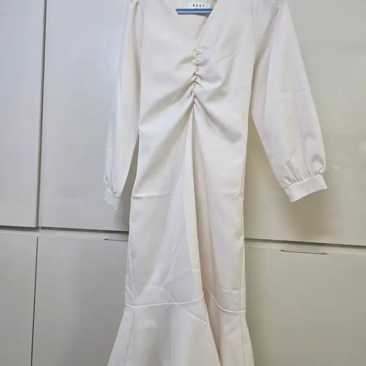 [BUNJANG] Ivory Shirring Long Dress / BEST 아이보리 셔링 롱 원피스