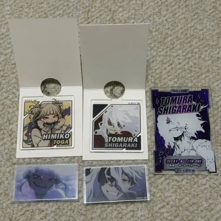 [BUNJANG] My Hero Academia Acrylic Keyring &amp; Status Card Bundle / 나히아 히로아카 아크릴 및 스테이터스카드 가챠 굿즈 일괄