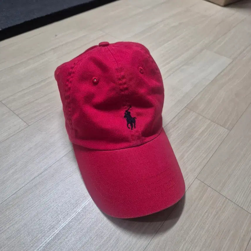 [BUNJANG] Polo Ralph Lauren Red Ball Cap Hat / 폴로 랄프로렌 레드 볼캡 모자