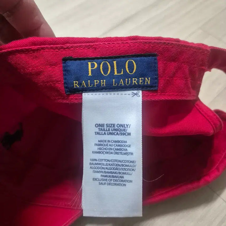 [BUNJANG] Polo Ralph Lauren Red Ball Cap Hat / 폴로 랄프로렌 레드 볼캡 모자