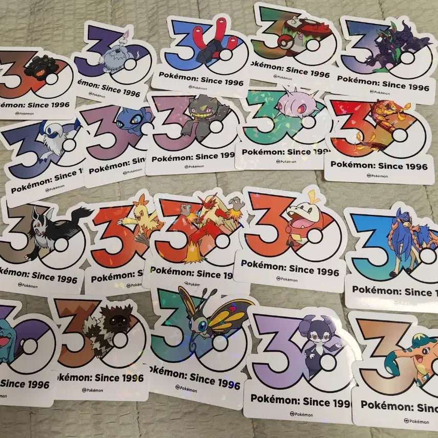 [BUNJANG] Pokemon 30th Anniversary Stickers / 포켓몬 30주년 기념 스티커 판매