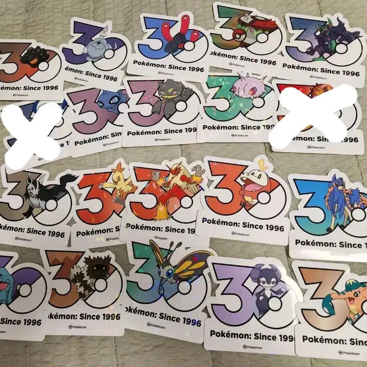 [BUNJANG] Pokemon 30th Anniversary Stickers / 포켓몬 30주년 기념 스티커 판매