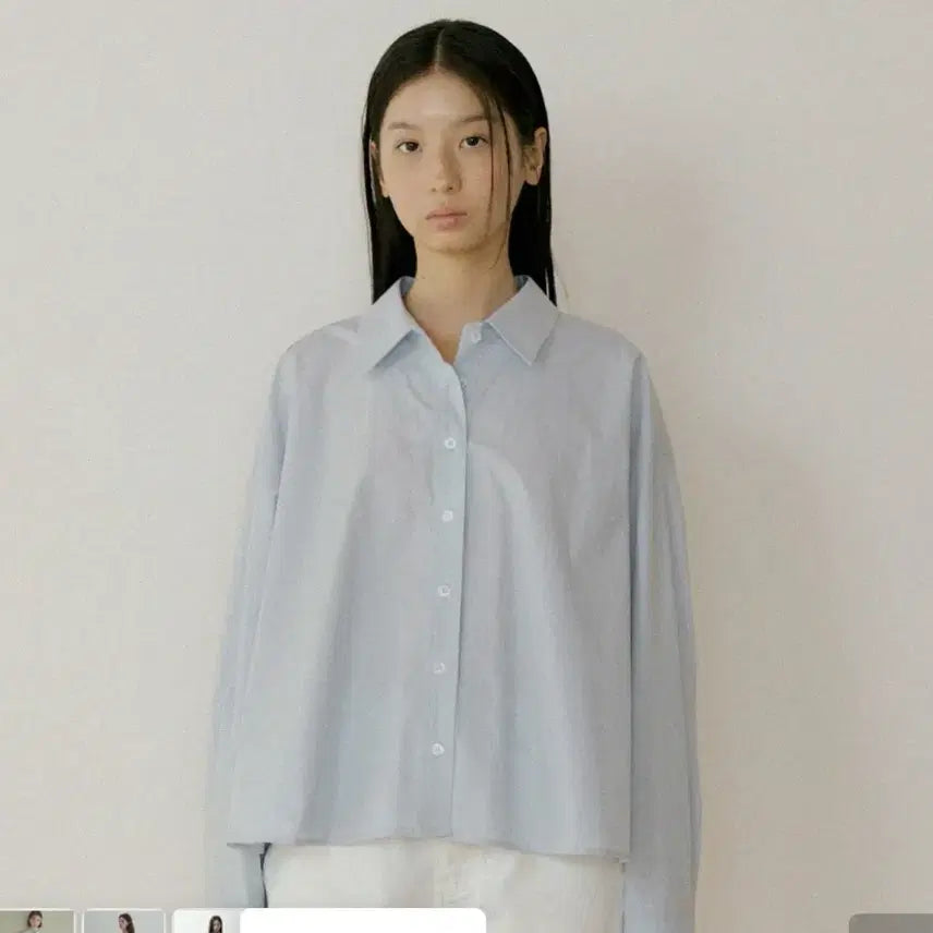 [BUNJANG] Ring Seoul Cotton Shirt Sky / 링서울 코튼 셔츠 sky