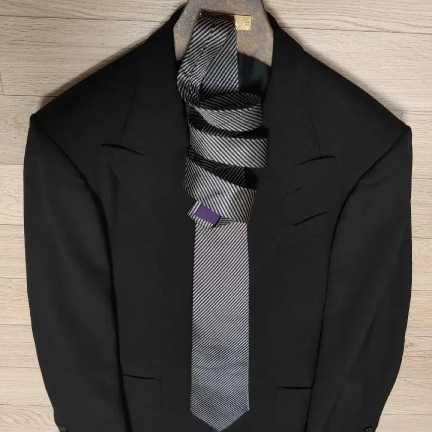 [BUNJANG] Ralph Lauren Purple Label Striped Necktie (England Made) / 랄프로렌 퍼플라벨 사선넥타이