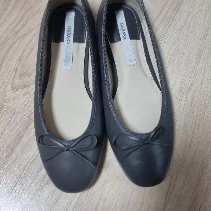 [BUNJANG] Barbara Ribbon Flat Shoes - Gray / 바바라 리본 플랫 슈즈 그레이