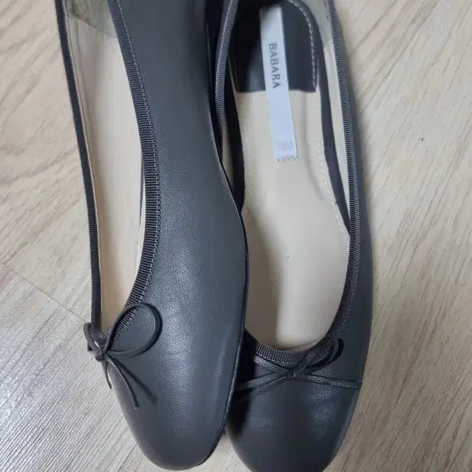 [BUNJANG] Barbara Ribbon Flat Shoes - Gray / 바바라 리본 플랫 슈즈 그레이