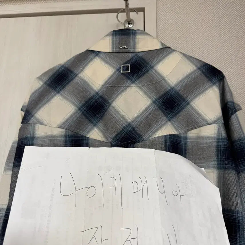 [BUNJANG] Wooyoungmi 25ss Blue Check Western Shirt / (46) 25ss 우영미 블루 웨스턴 체크 셔츠