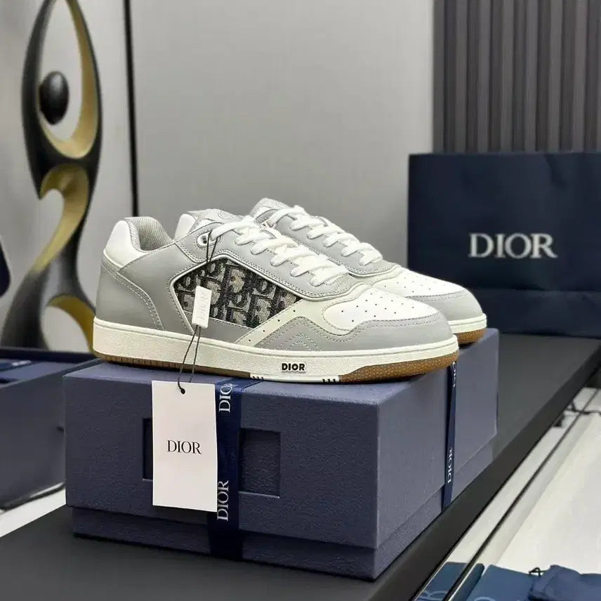 [BUNJANG] Dior B27 Low-Top Sneakers Grey Size 41 / 디올 B27 로우탑 스니커즈 그레이 사이즈/41