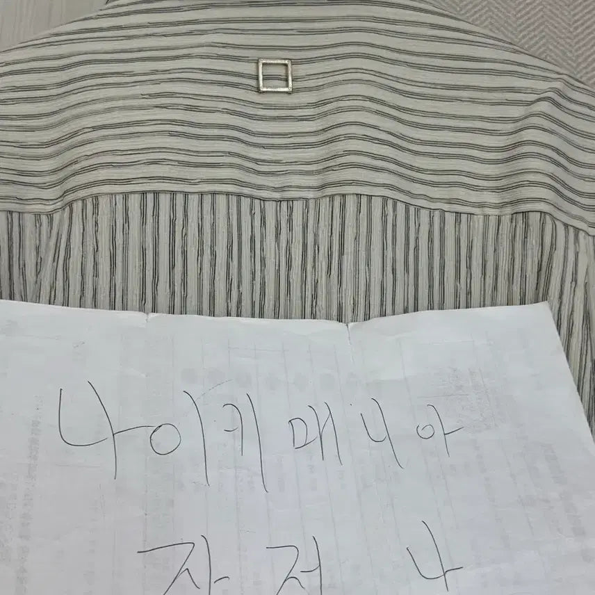 [BUNJANG] Wooyoungmi 25SS Striped Seersucker Shirt Ivory / (46) 25ss 우영미 스트라이프 셔츠 아이보리