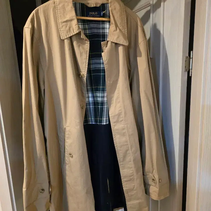 [BUNJANG] Polo Beige Cotton Trench Coat / 폴로 코트