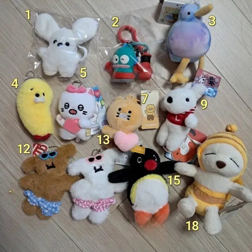 [BUNJANG] Character Plush Keychain Collection / 캐릭터 인형 키링 모음 3000