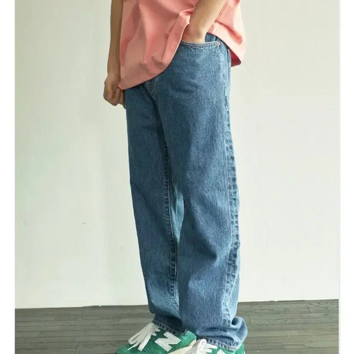 [SOLD OUT] (3) 슬릭앤이지 앤디팬츠 짐바브웨 셀비지 블루