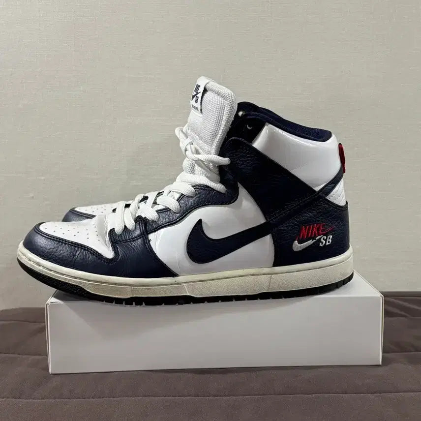 [BUNJANG] Air Jordan 1 High White/Blue Basketball Shoes / 조던1하이