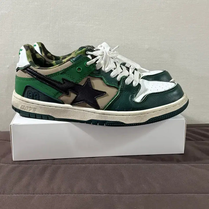 [BUNJANG] BAPE Bapesta Green Camo Sneakers / BAPE Bapesta 그린 카모 스니커즈