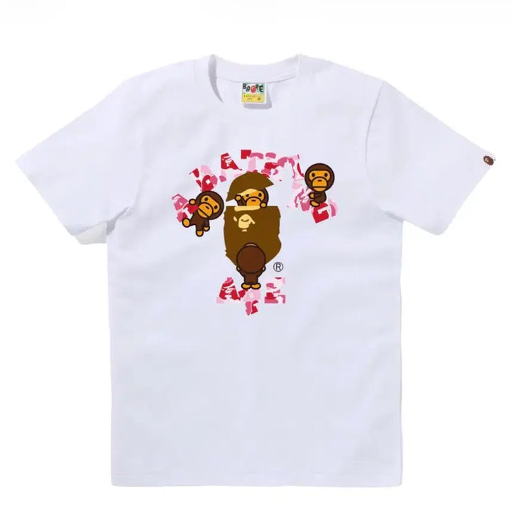 [BUNJANG] BAPE ABC Camo Pink Short Sleeve T-Shirt M / BAPE 베이프 ABC 카모 핑크 반팔 M