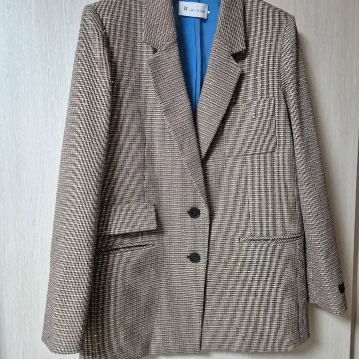 [BUNJANG] It Michaa Sequin Check Jacket / (22년) 잇미샤 자켓 스팽글 체크 자켓 55