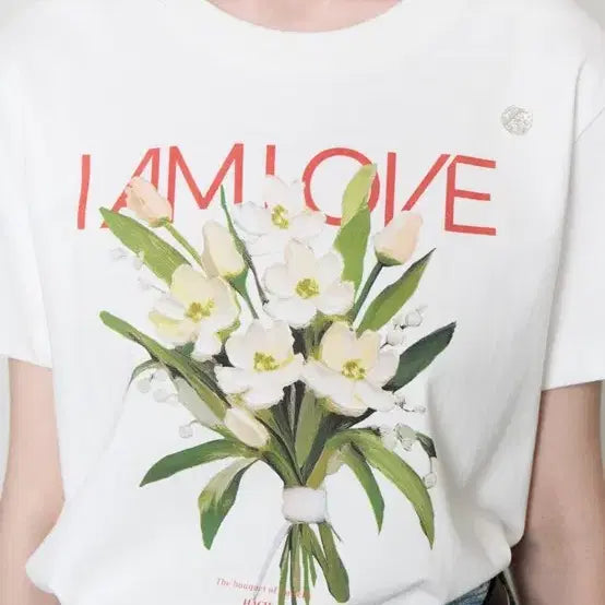 [BUNJANG] Hashee Flower Short-Sleeve T-Shirt / 하시에 플라워 반팔티셔츠