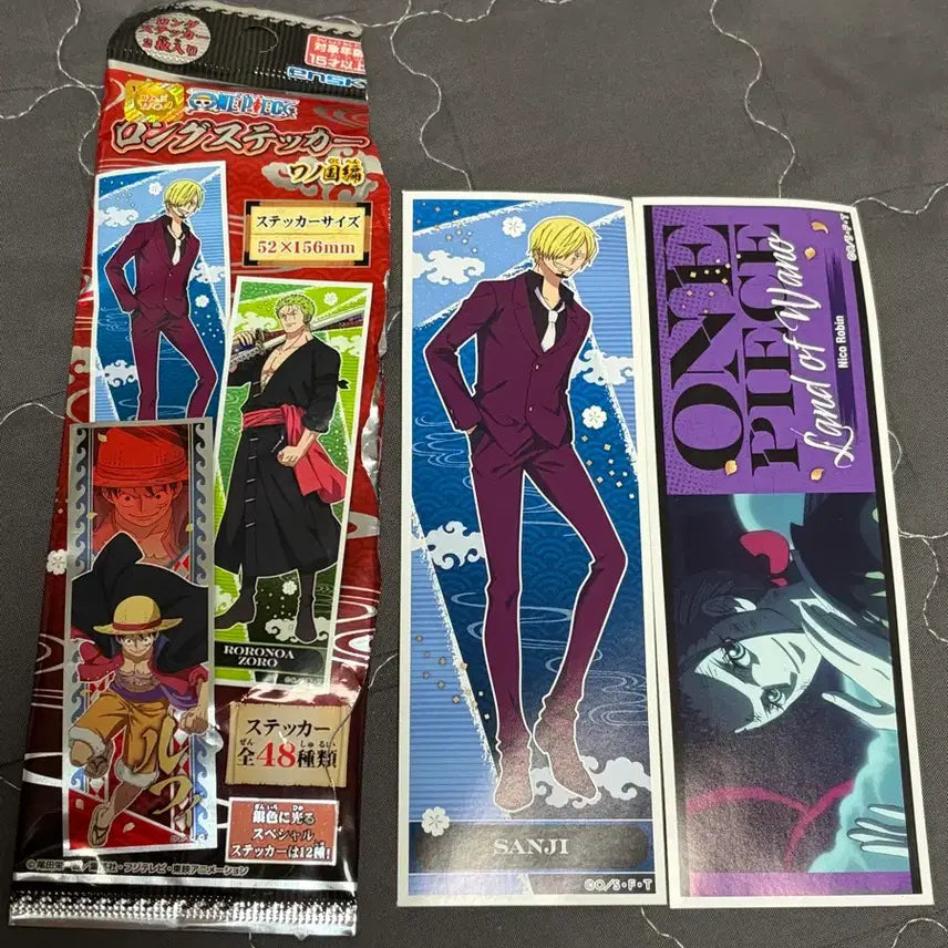 [BUNJANG] One Piece Wano Country Long Sticker Set (48 Types) / 원피스 와노쿠니 롱 스티커 48종