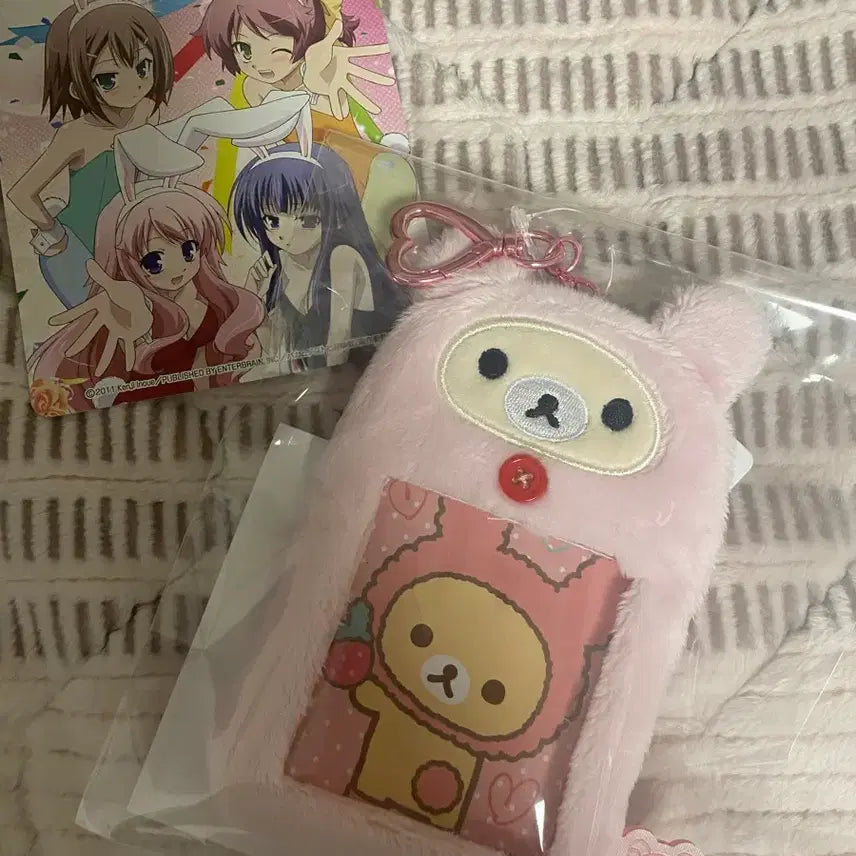 [BUNJANG] Rilakkuma Korilakkuma Rabbit Photocard Holder with Charm / 코리락쿠마 가득 시리즈 우사기 토끼 포카홀더