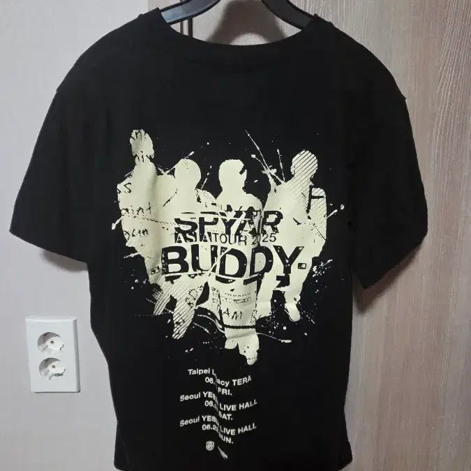 [BUNJANG] Spyair 2025 Buddy Tour "Buddy" Short Sleeve T-Shirt / (비공굿덤 드려요) 스파이에어 2025 버디 투어 굿즈 반팔 티셔츠