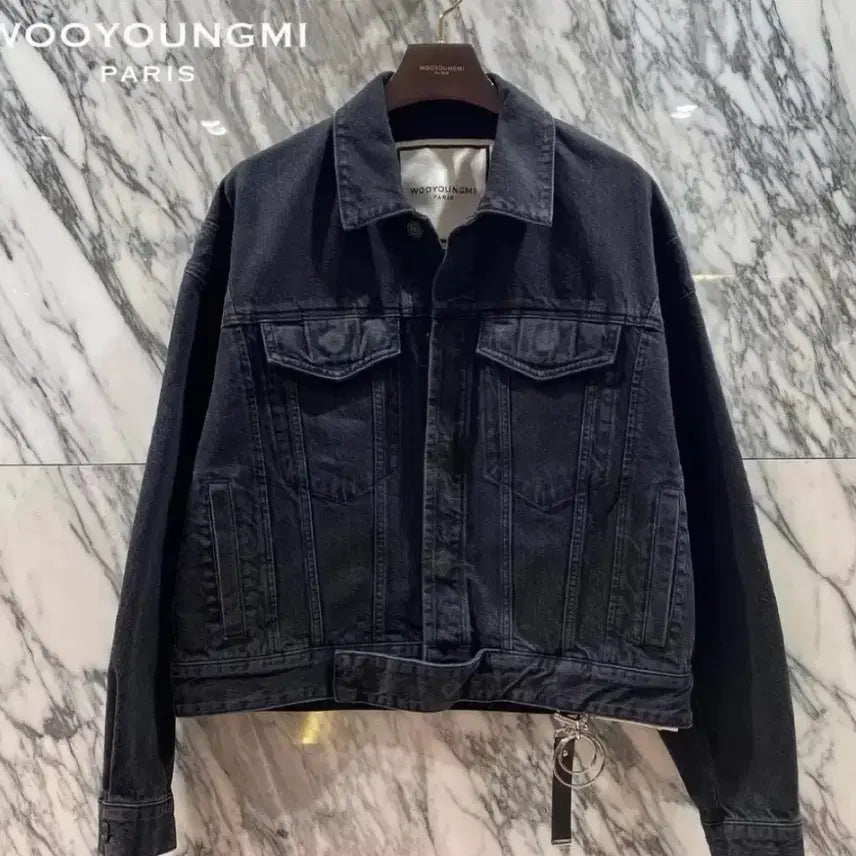 [BUNJANG] Wooyoungmi Black Denim Cropped Jacket / 우영미 데님자켓 팝니다.
