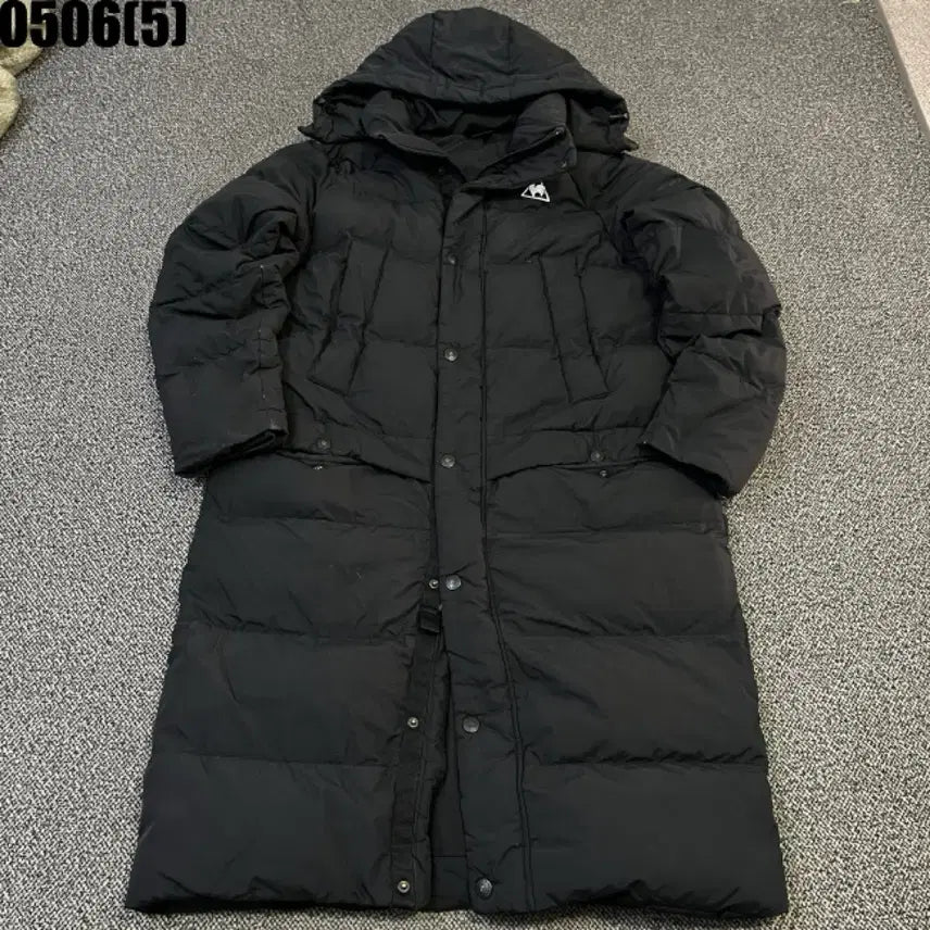 [BUNJANG] Le Coq Sportif Black Hooded Down Long Padding Coat Size 95 / 르꼬끄 롱패딩 블랙 후드 덕다운 패딩 코트95 0506