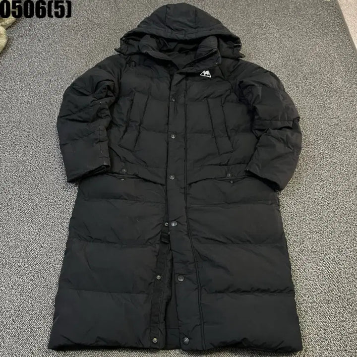 [BUNJANG] Le Coq Sportif Black Hooded Down Long Padding Coat Size 95 / 르꼬끄 롱패딩 블랙 후드 덕다운 패딩 코트95 0506