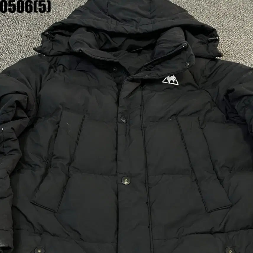 [BUNJANG] Le Coq Sportif Black Hooded Down Long Padding Coat Size 95 / 르꼬끄 롱패딩 블랙 후드 덕다운 패딩 코트95 0506