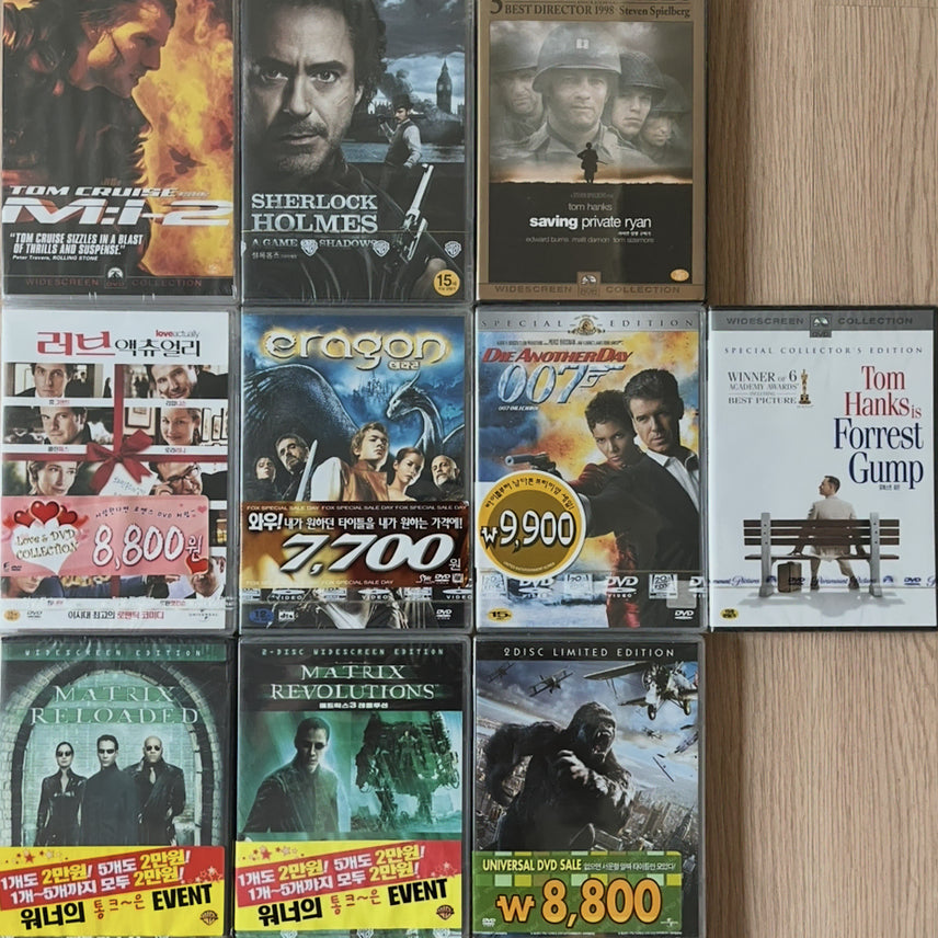 [BUNJANG] Movie DVD Bundle Set (10 Discs) / DVD 새상품 10장 일괄판매