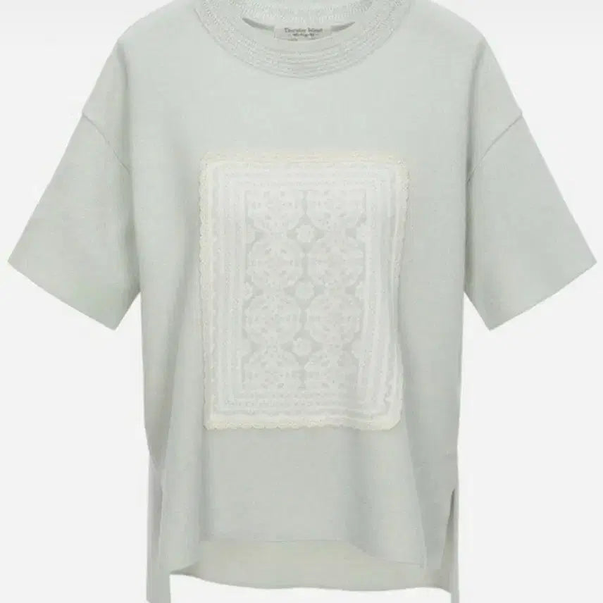 [BUNJANG] Thursday Island Lace Jacquard Pullover Short Sleeve T-Shirt S / 미착용 S 레이스 쟈가드 풀오버 반팔티 써스데이아일랜드