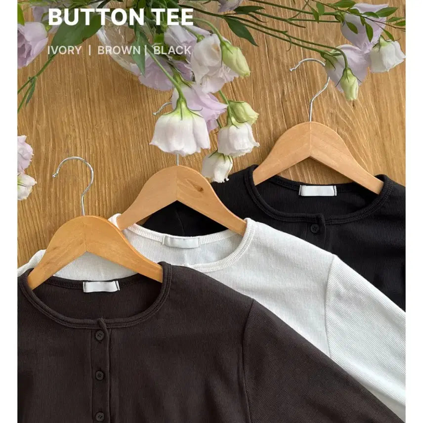 [BUNJANG] Dykylie Made Reve Daily Button Tee Long Sleeve / [새상품] 디카일리 made 레브 데일리 버튼티 / 롱슬리브 옷장정리