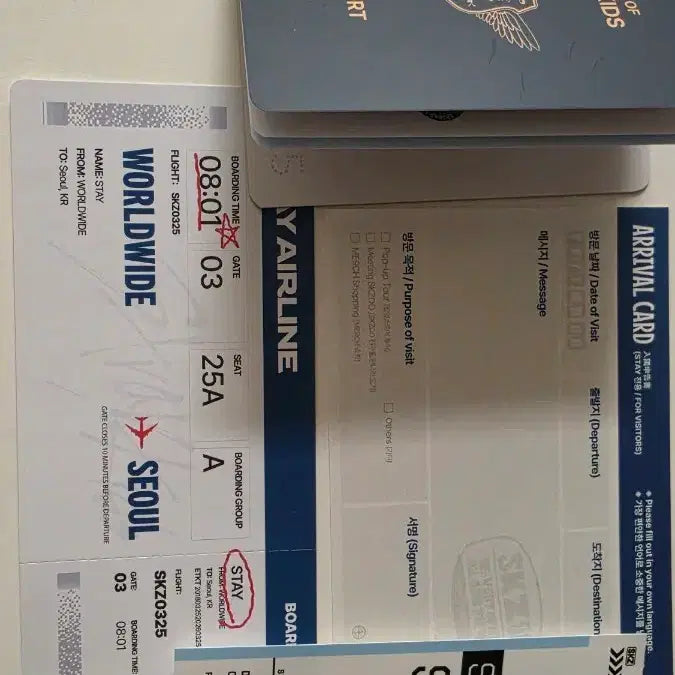 [BUNJANG] Stray Kids Felix Boarding Pass POB / 스트레이키즈 스키즈 팝업 특전 보딩패스 필릭스