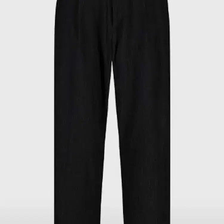 [BUNJANG] River Classy Black Creased Two-Tuck Cotton Pants / 리버클래시 크리즈 투턱 팬츠