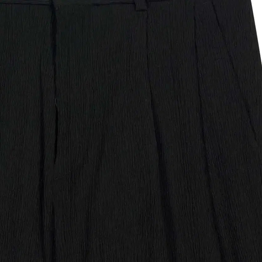 [BUNJANG] River Classy Black Creased Two-Tuck Cotton Pants / 리버클래시 크리즈 투턱 팬츠