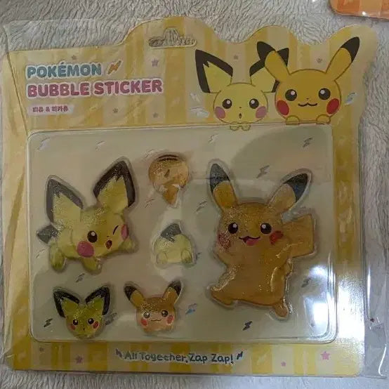 [BUNJANG] Pokemon Pikachu &amp; Pichu Bubble Sticker Set / 성수 팝업 포켓몬 피카츄 피츄 버블 스티커