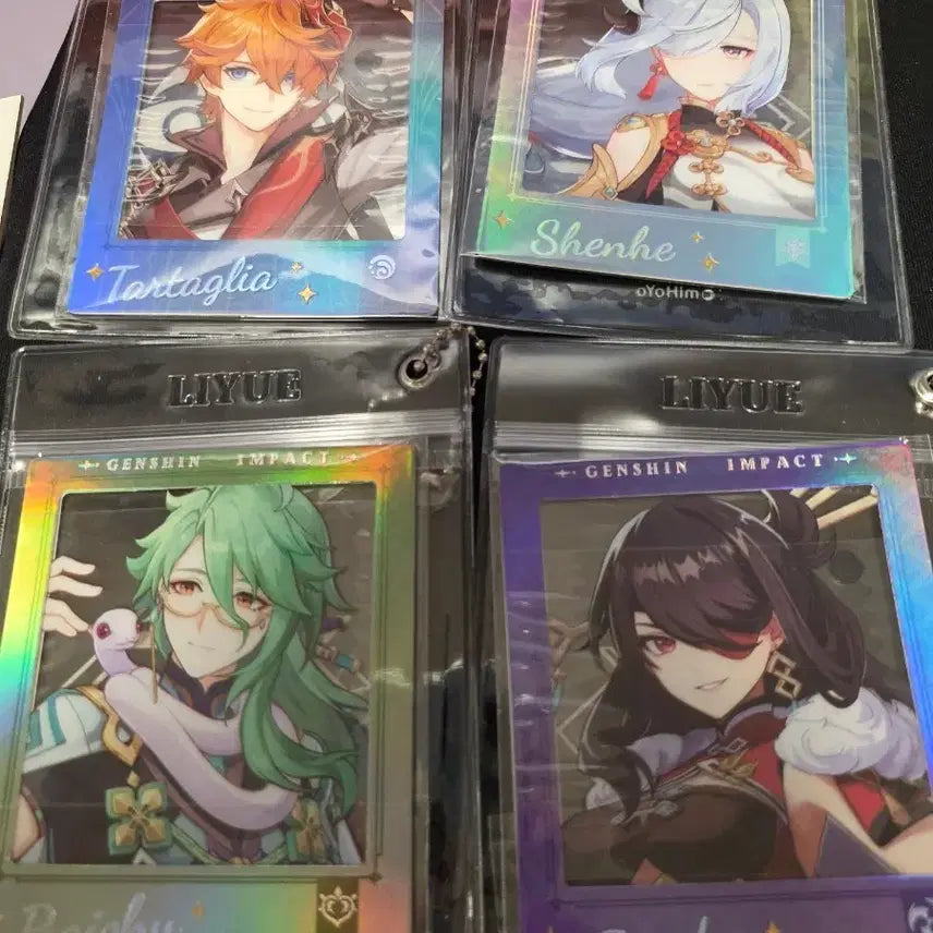 [BUNJANG] Genshin Impact Cafe Clear Polaroid Set (4 Types) / 원신 카페 투명 폴라로이드 4종 일괄
