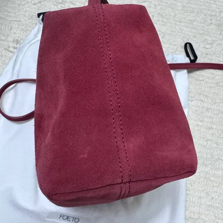 [BUNJANG] Poeto Aro Suede Bag Red - Small / 포에토 아로 스웨이드 백 레드- 스몰버전