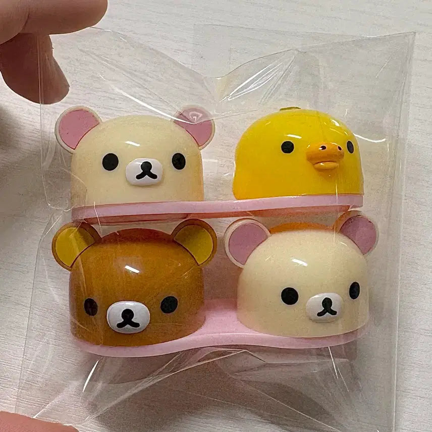 [BUNJANG] Rilakkuma Korilakkuma Kiiroitori Lens Case Accessory Box / 고전 리락쿠마 렌즈 케이스 코리락쿠마 키이로이토리 렌즈통 소품함