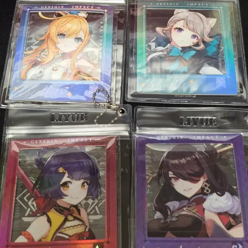 [BUNJANG] Genshin Impact Cafe Transparent Polaroid Set (4 Types) / 원신 카페 투명 폴라로이드 4종 일괄
