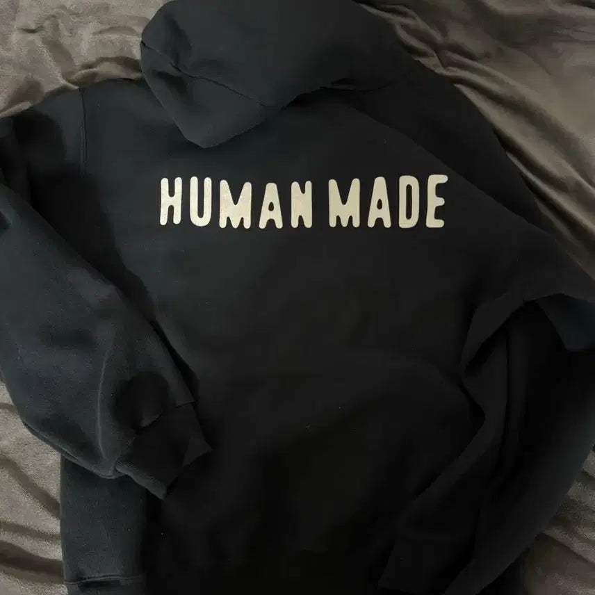 [BUNJANG] Human Made Heart Embroidery Navy Hoodie Zip-Up / HUMAN MADE 하트 자수 네이비 후드집업
