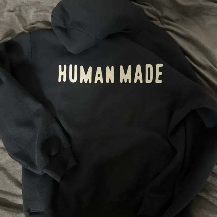 [BUNJANG] Human Made Heart Embroidery Navy Hoodie Zip-Up / HUMAN MADE 하트 자수 네이비 후드집업