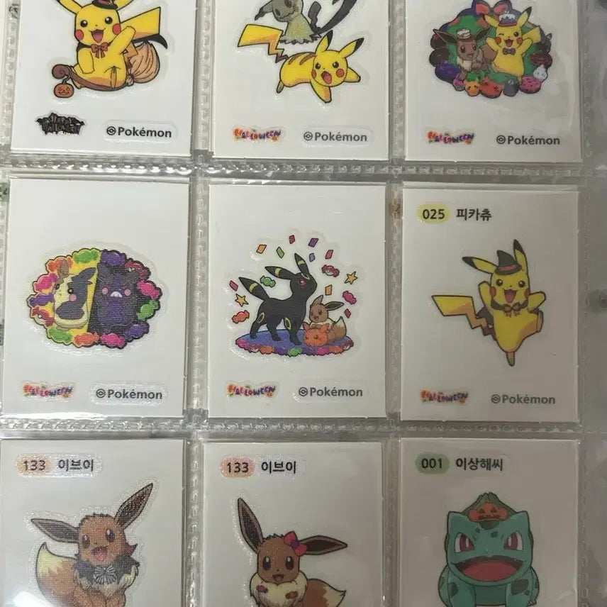 [BUNJANG] Pokemon Halloween Stickers 44-Piece Bundle / 포켓몬 할로윈 띠부띠부씰 44개 일괄(+서비스o)