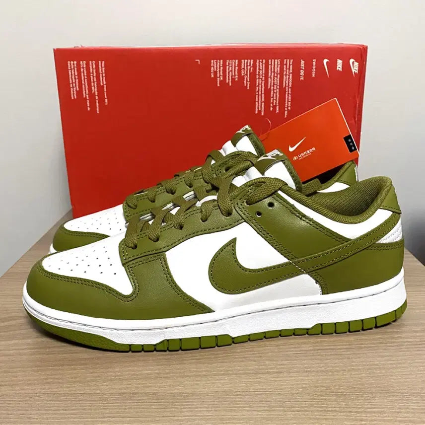 [BUNJANG] Nike Dunk Low Retro White/Pacific Moss (270mm) / (새제품) 나이키 덩크 로우 레트로 270mm 매장정품