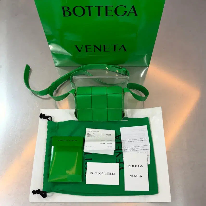 [BUNJANG] Bottega Veneta Parrot Mini Leather Cassette Bag / [리오브] 보테가베네타 패러킷 미니 레더 카세트백