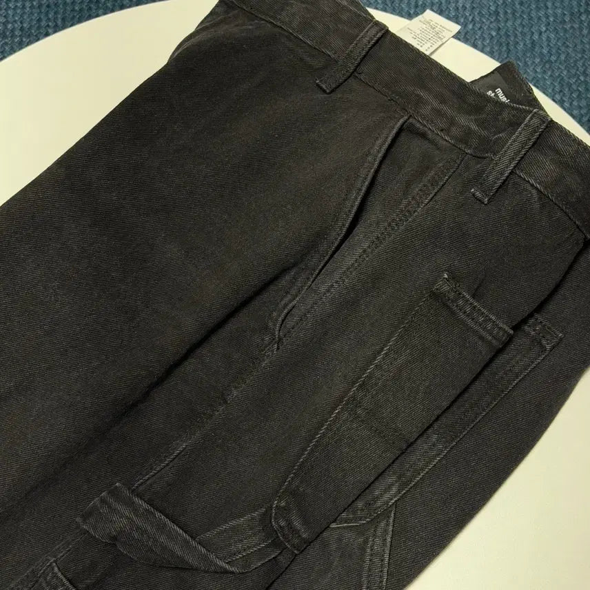 [BUNJANG] Musinsa Standard Wide Carpenter Pants Washed Black / [새상품/36] 무신사스탠다드 와이드 카펜터 팬츠 워시드블랙